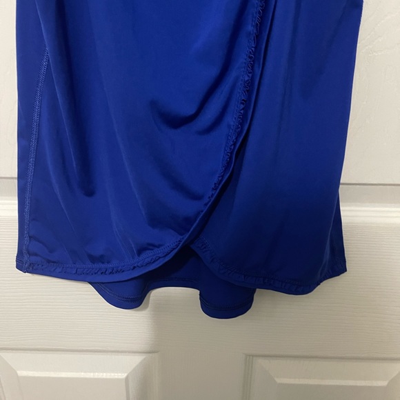 American Eagle Fly Away Open Split/Cross Back Tank XS Blue Workout Gym - Picture 5 of 5